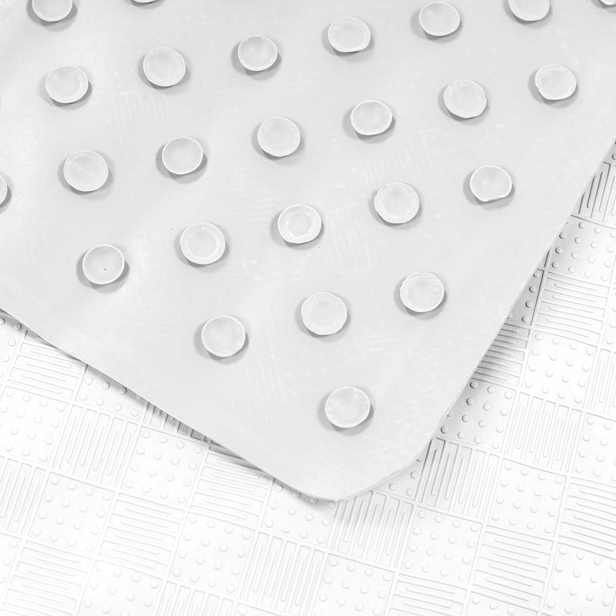 Alfombrilla De Ba&ntilde;o Antideslizante Blanco 34x74cm