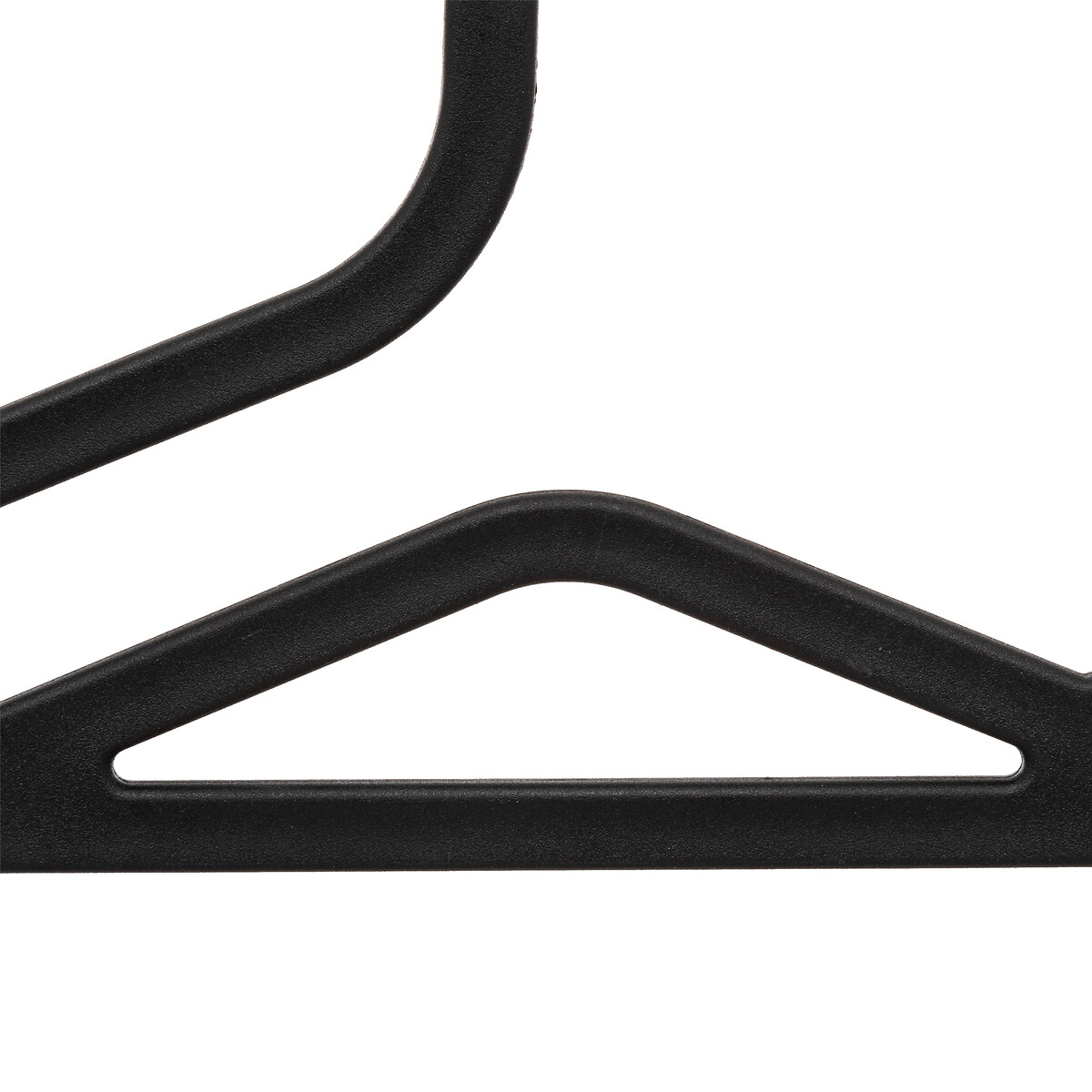 Set de 5 perchas de pl&aacute;stico negro