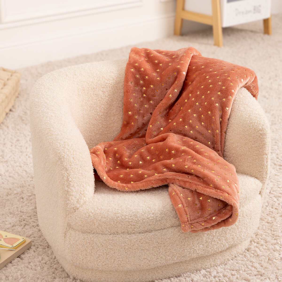 Manta Berlingot Terracota 75x100Cm