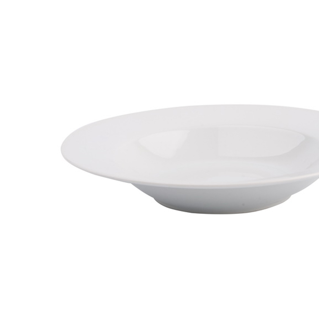 Plato Hondo Blanco Tiza de Cerâmica 23cm