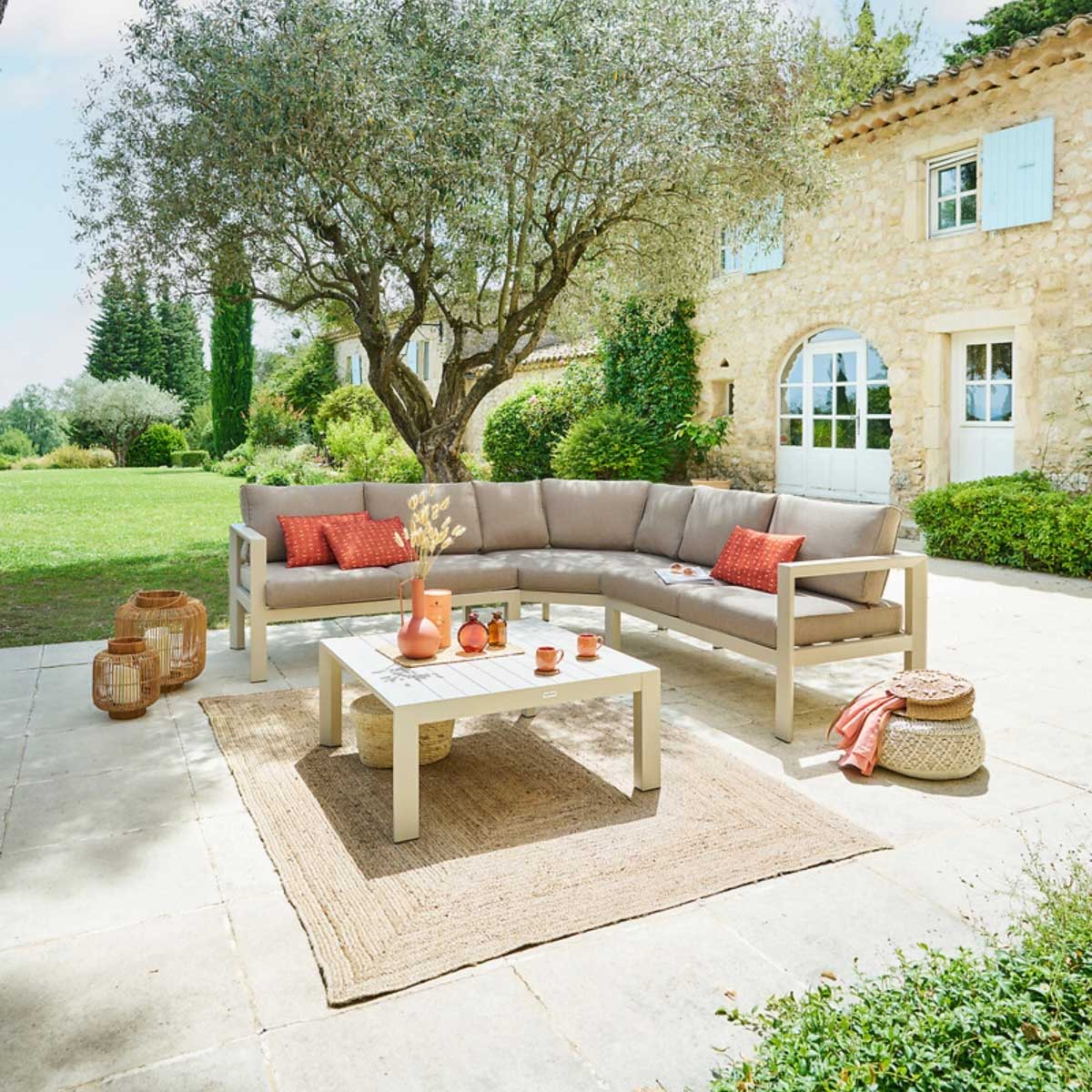 Juego de jardín angular ÉVASION argile