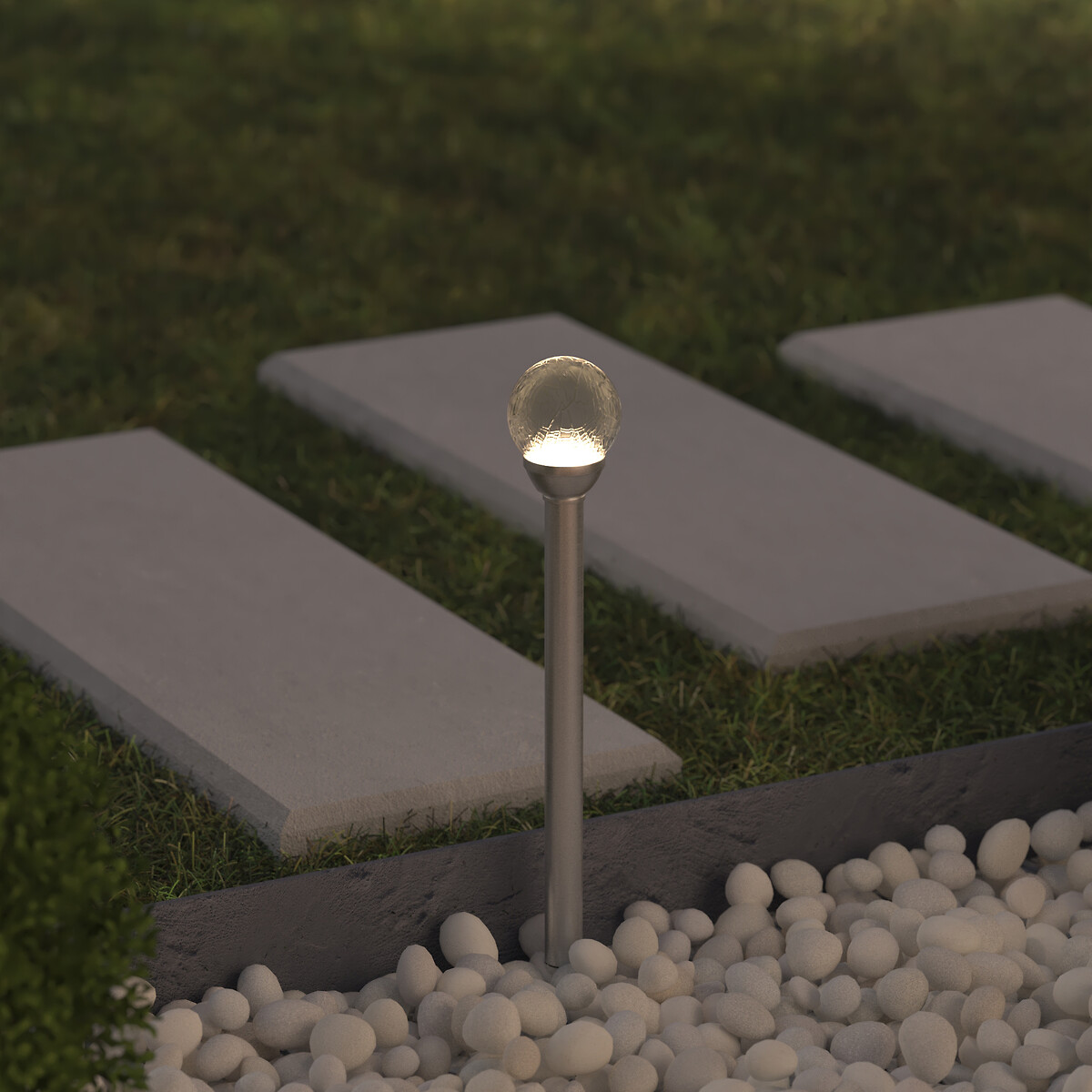 Lámpara Solar De Acero Inoxidable 11Cm