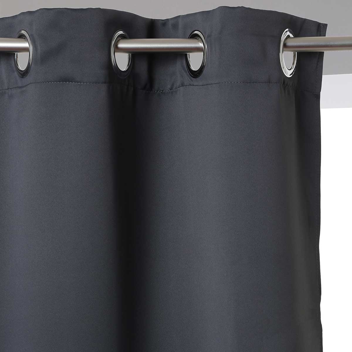 Cortina opaca gris oscuro 140x260Cm