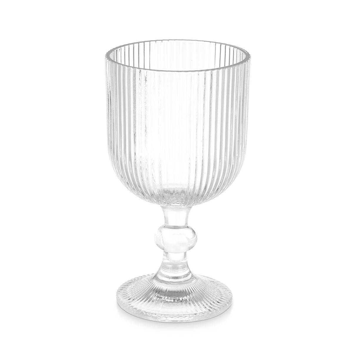 Copo De &Aacute;gua Riscas Transparente Com P&eacute; 37cl