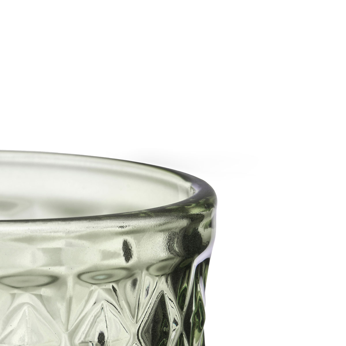 Copa De Vino Diamante De Vidro Verde 250ml