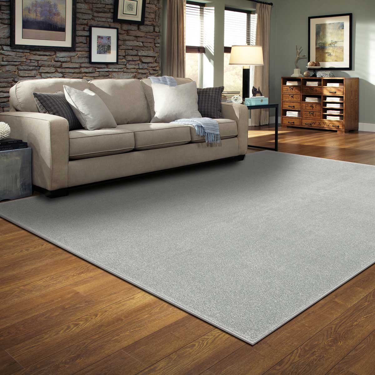 Alfombra Ambiente Gris 240x340Cm