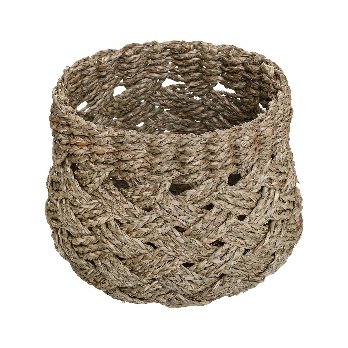 Cesta redonda de seagrass 32x23cm
