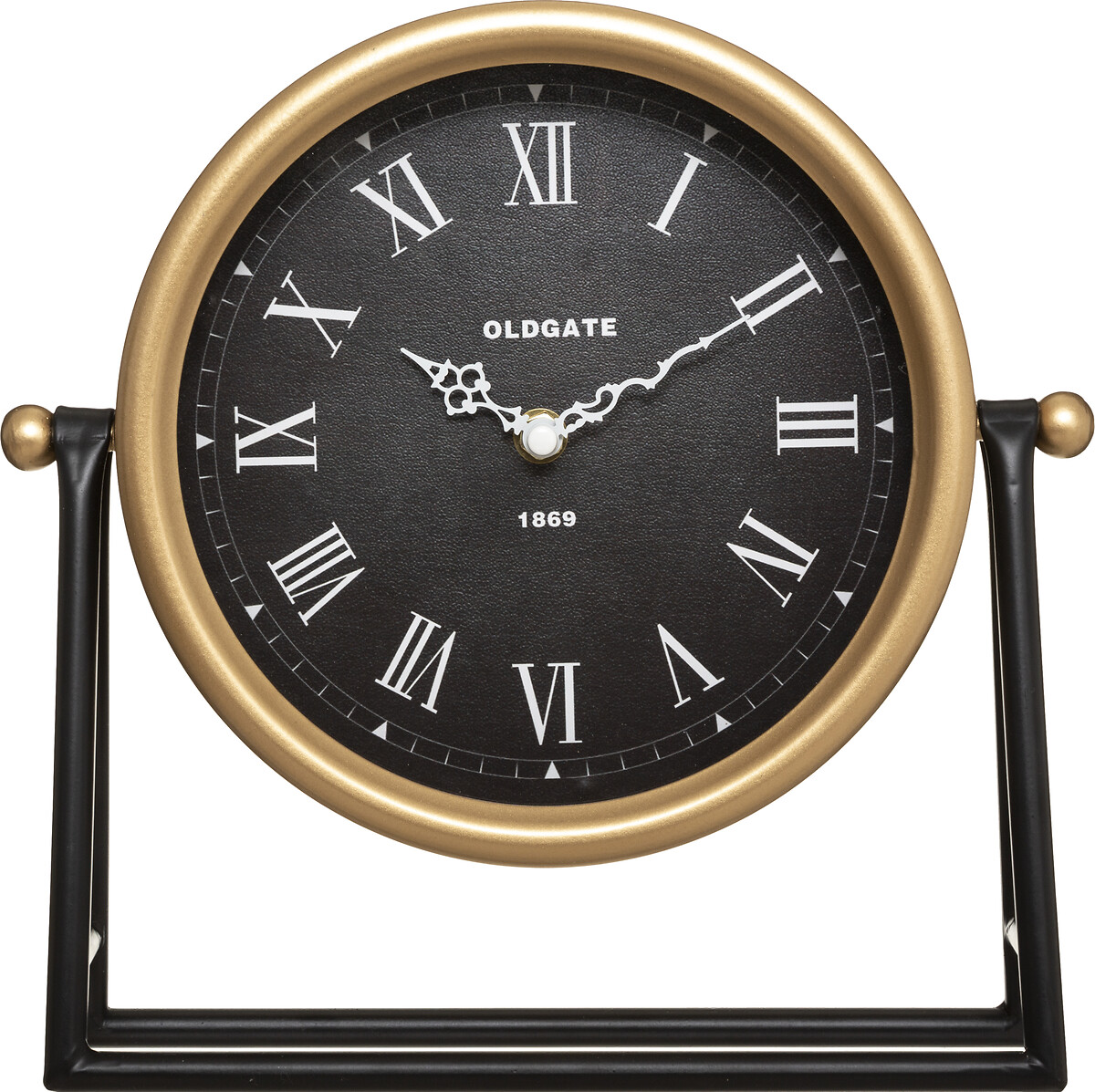 Reloj De Mesa Metal Luca 27x5.2x26.5Cm