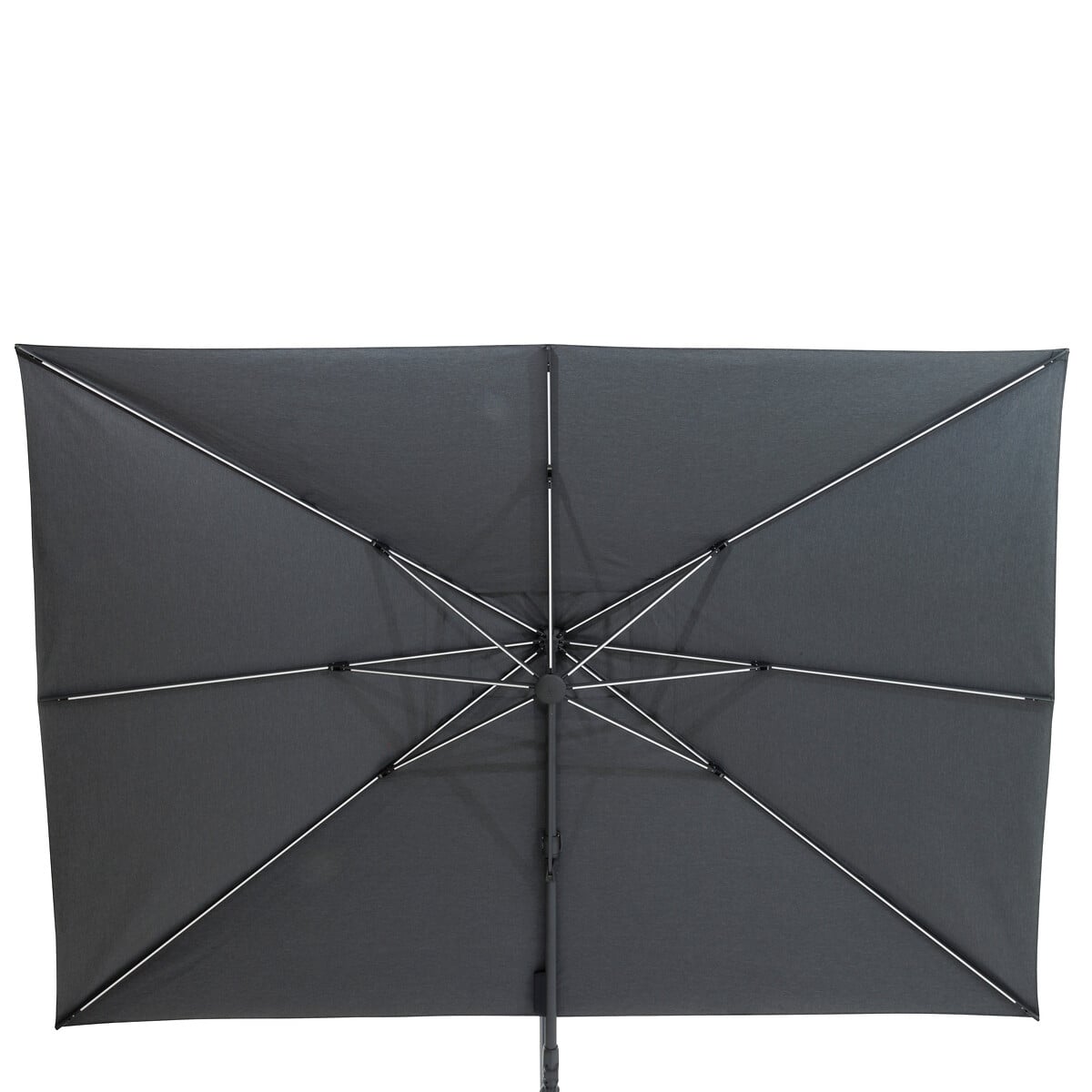 Parasol exc&eacute;ntrico MELHIA led gris grafito 