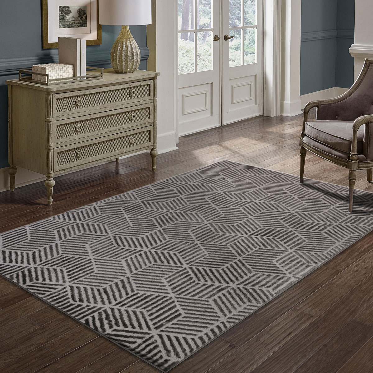 Alfombra Zaha Antracita 80x150Cm