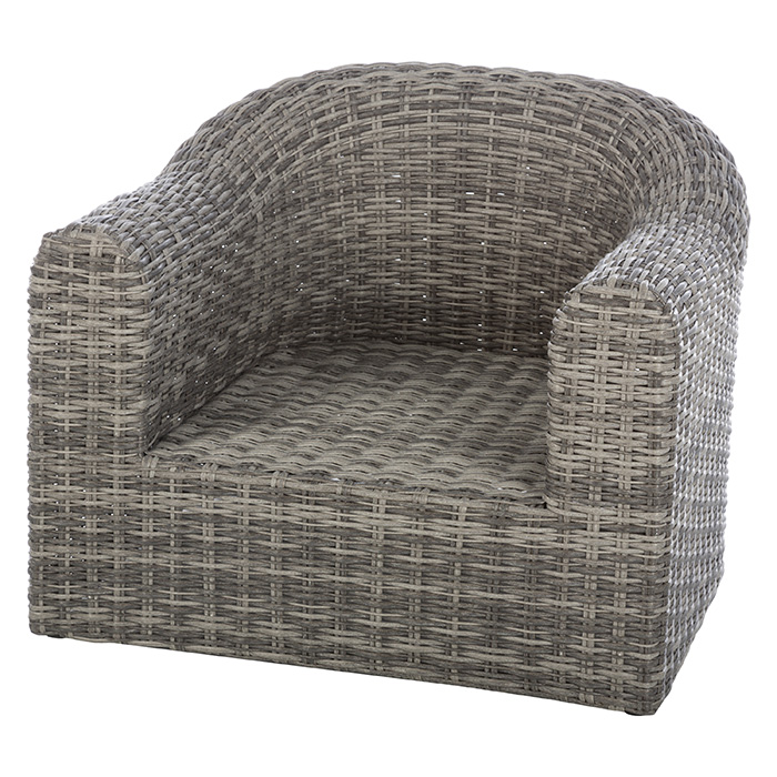 Sillón MOORÉA terre d'ombre de ratán sintético