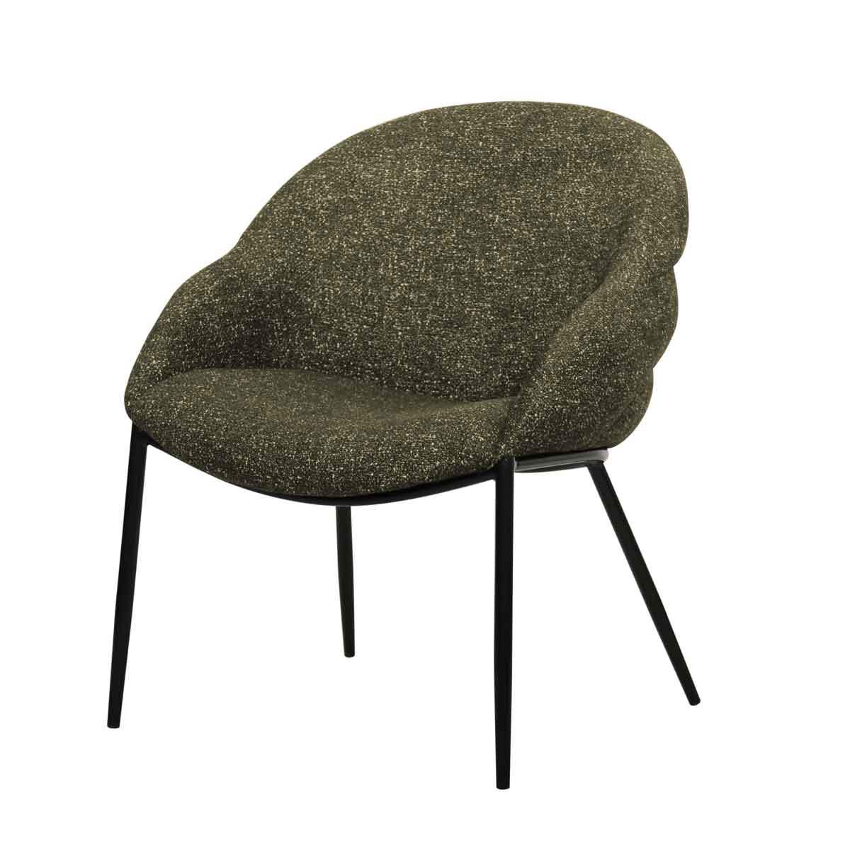 Sillón PRIENE de tejido verde