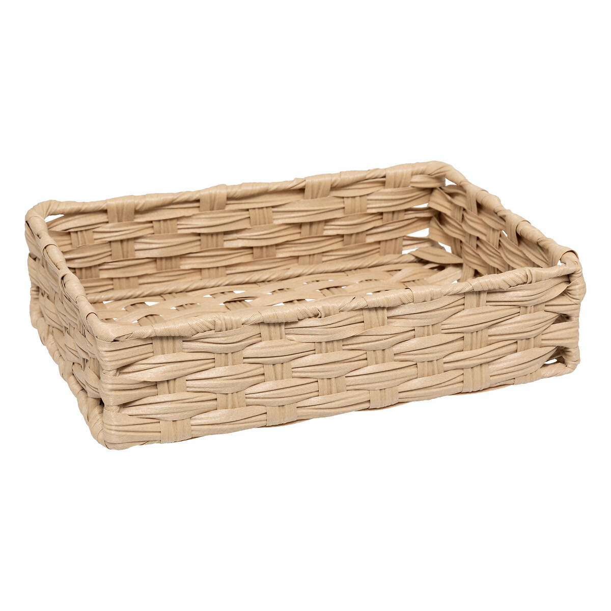Conjunto de 3 cestas bajas TRESSE beige