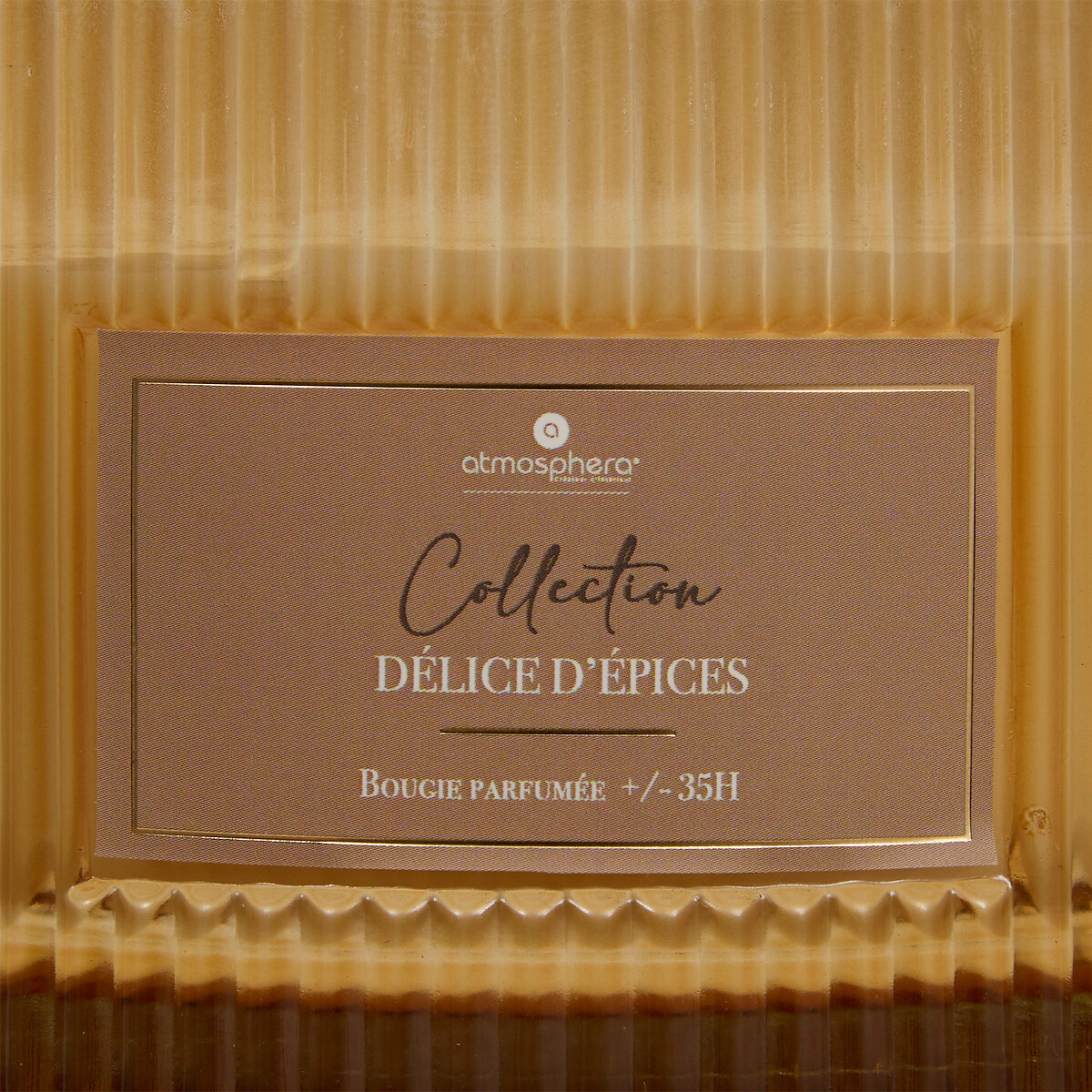 Vela &aacute;mbar en vaso de vidrio ALBIE 635g