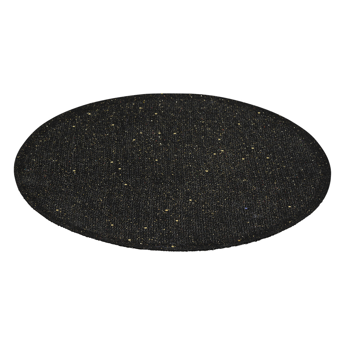 Mantel individual redondo negro 38cm