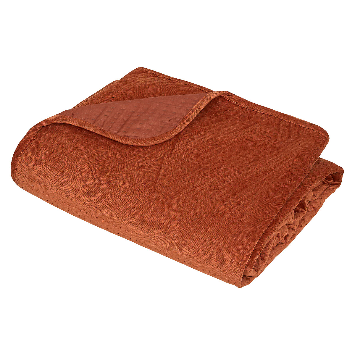 Colcha y 2 fundas de almohada LILOU terracota 