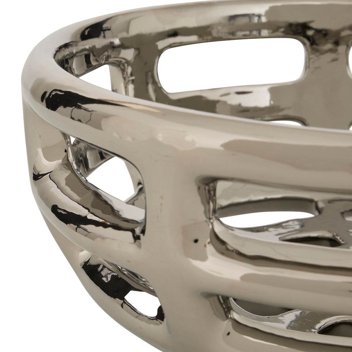 Centro de mesa SKY plateado de poliresina