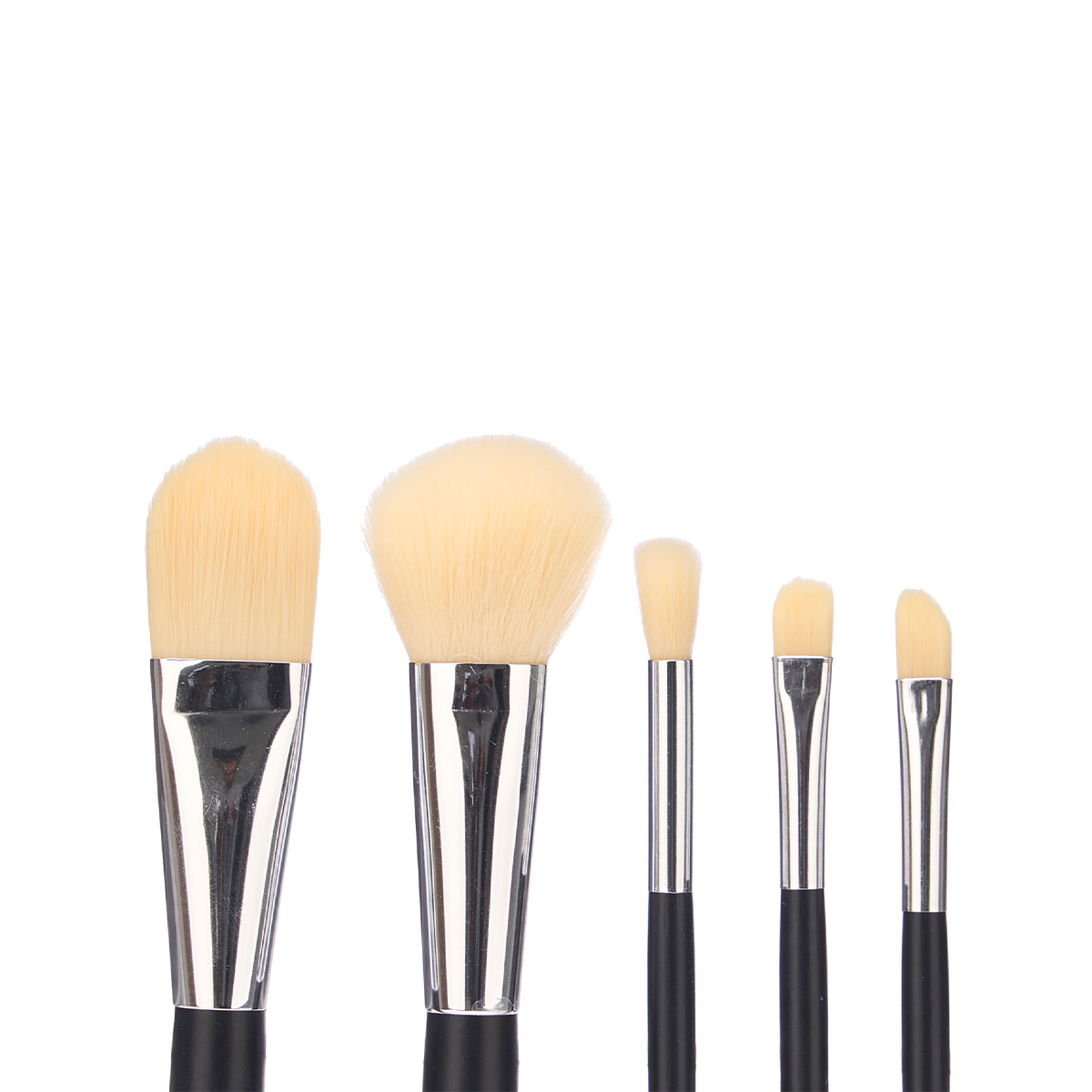 Set de espejo con 5 brochas de maquillaje