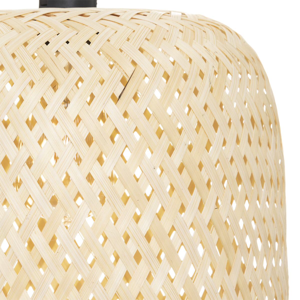 L&aacute;mpara de techo ALI beige de bamb&uacute; 28cm