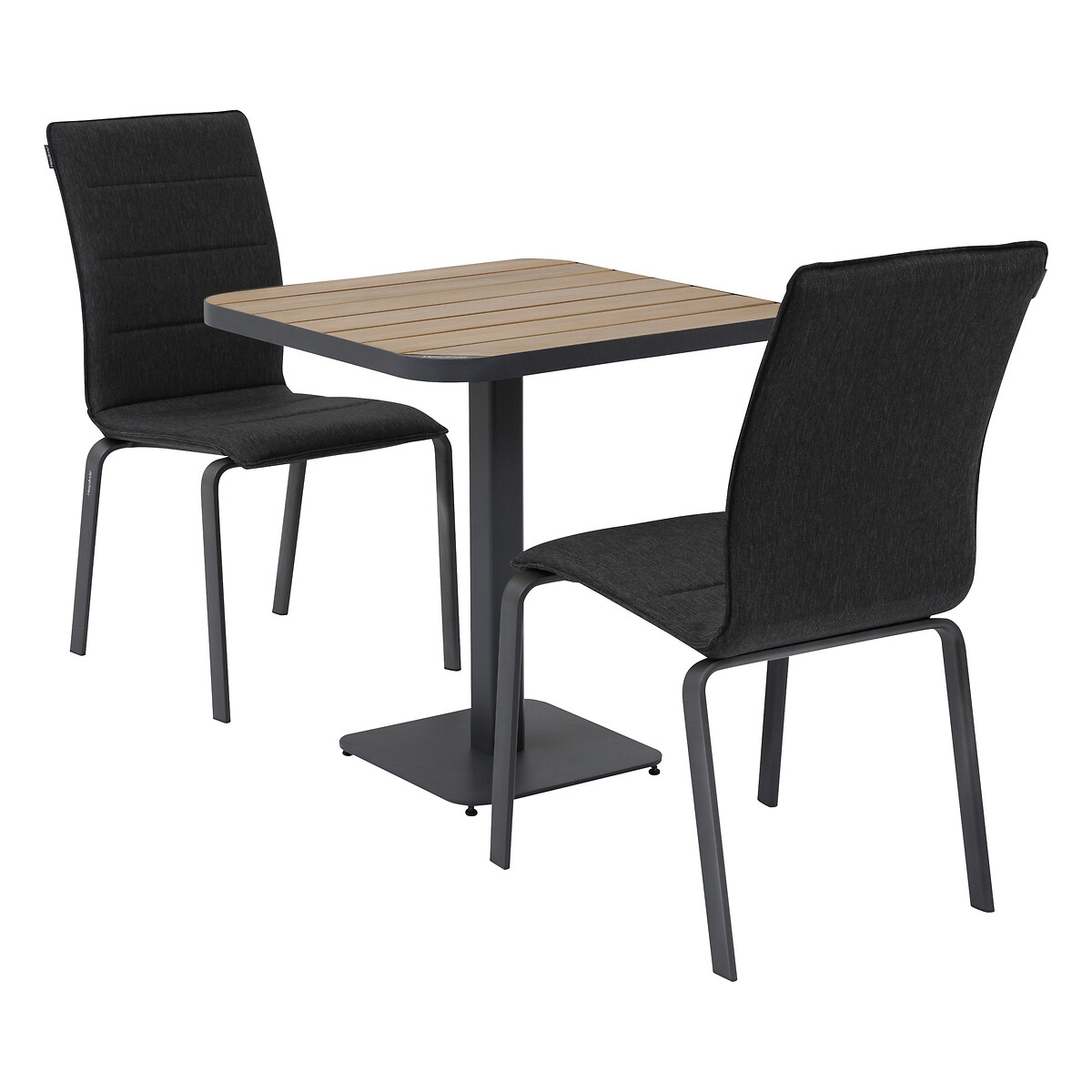 Mesa De Exterior Bistr&ocirc; Tyla Em Alum&iacute;nio E Madeira Ac&aacute;cia
