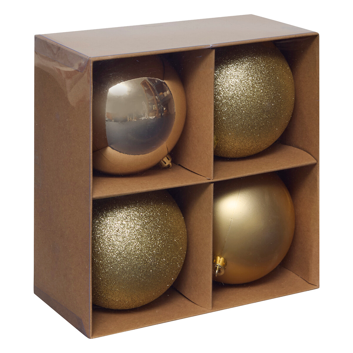 Set De 4 Bolas De Navidad D10cm 