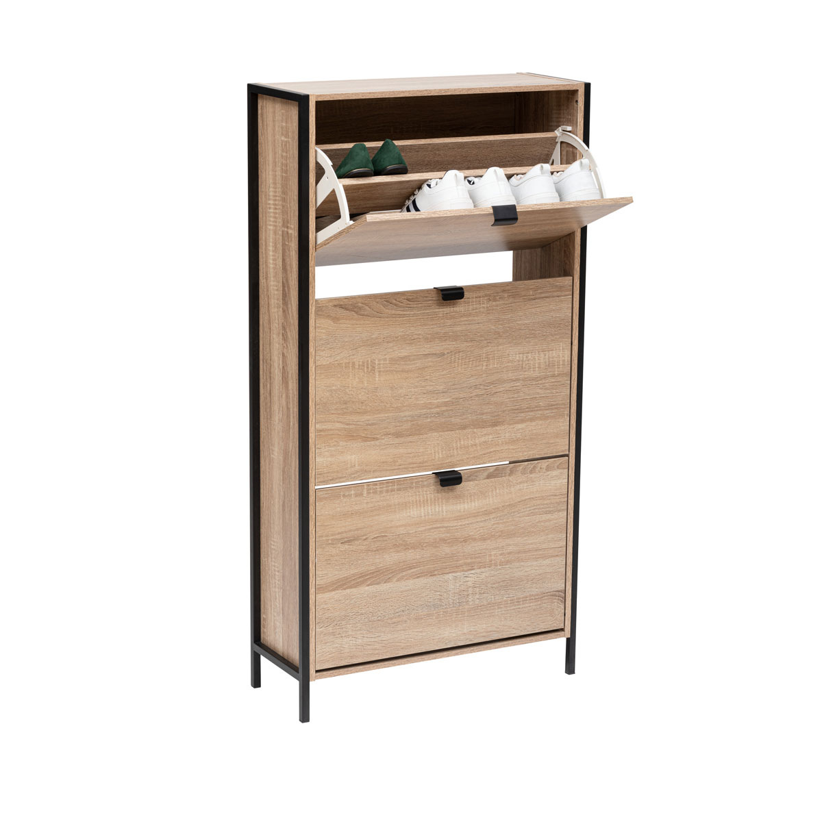 Zapatero ALIAJ marrón con 3 cajones