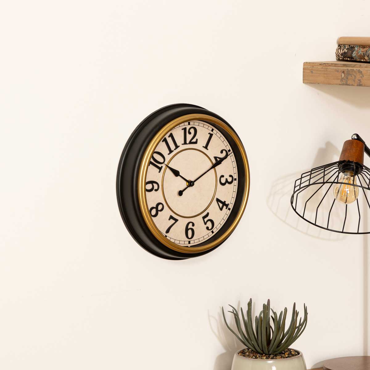 Reloj De Pared Nell Negro Pl&aacute;stico 29Cm