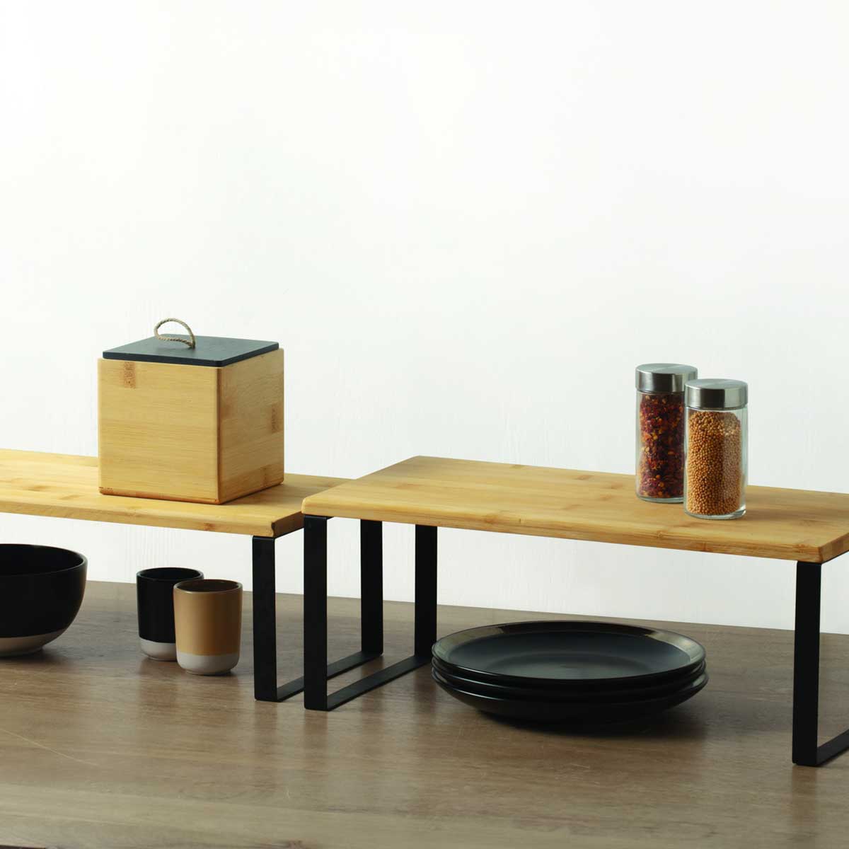 Juego 2 estantes cocina para encimera 40x19.4x15