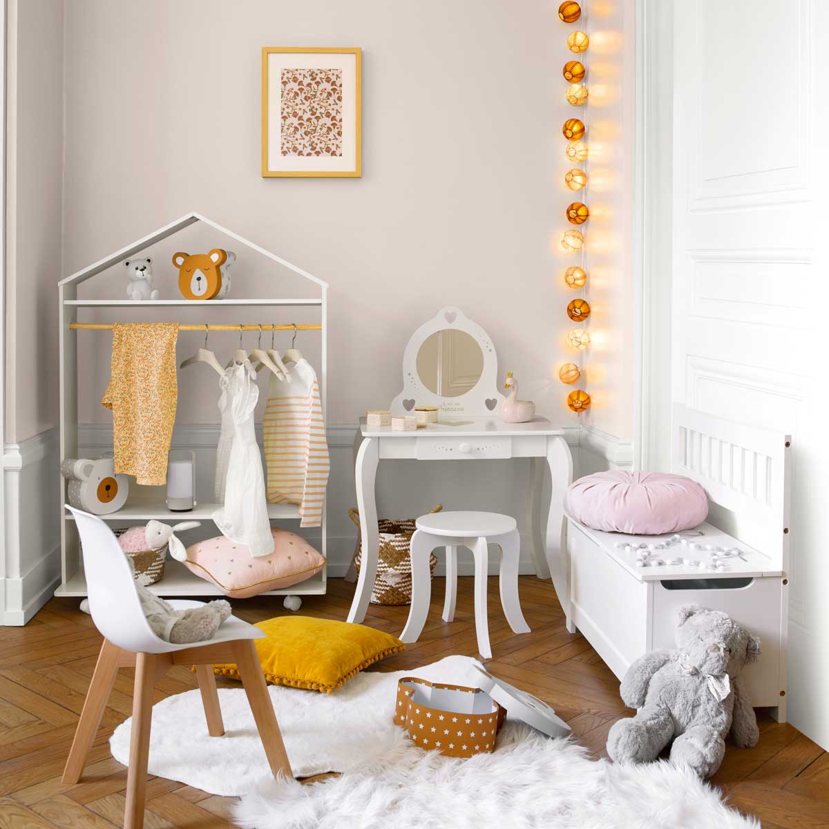 Tocador Kids C/Taburete 60x40x91Cm