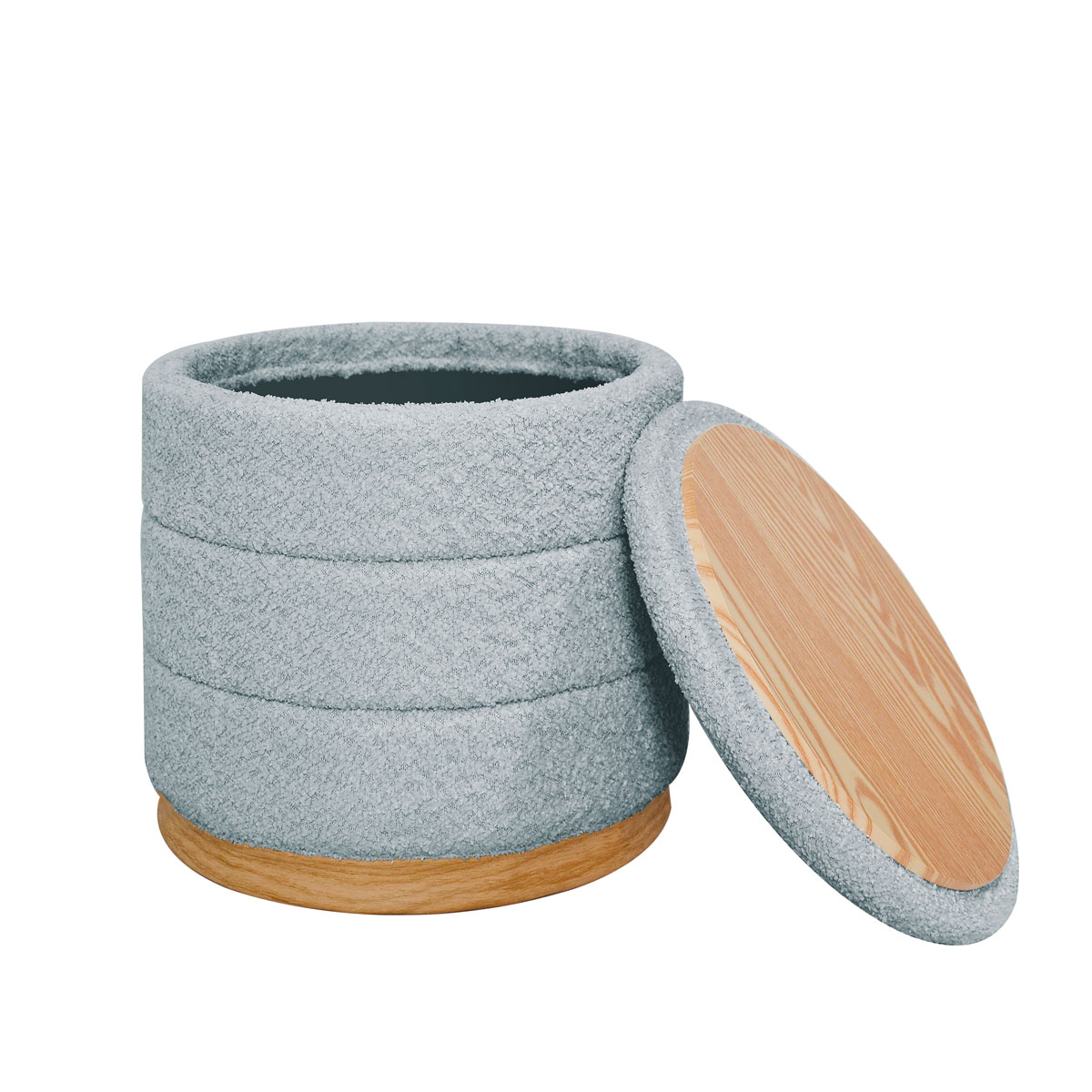 Puf/mesa BATH gris claro 37x39cm