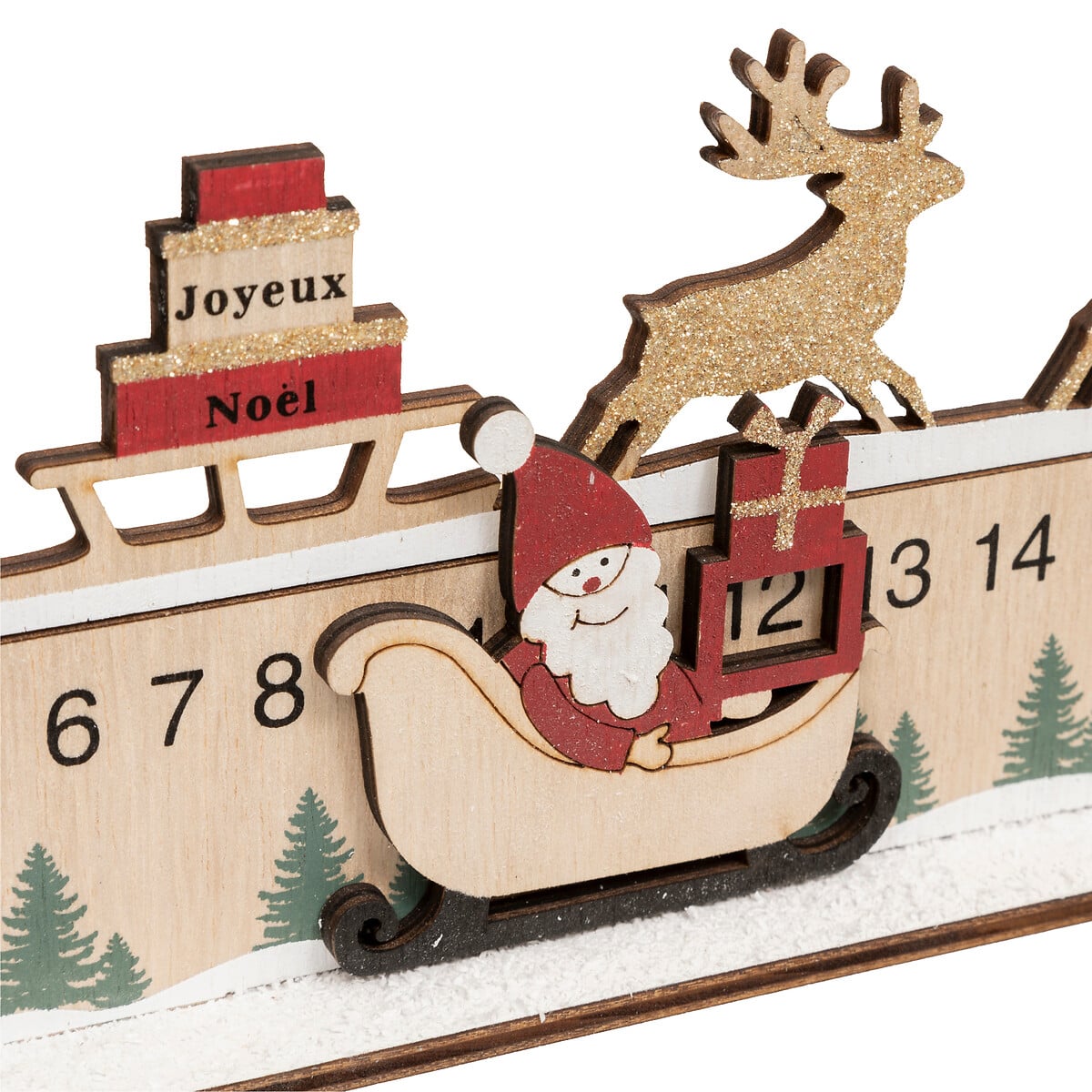 Calendario de adviento regla con Pap&aacute; Noel 