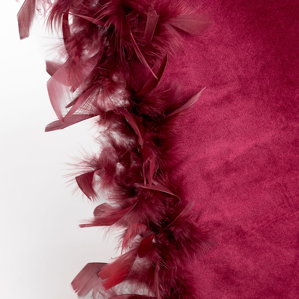 Coj&iacute;n burdeos de terciopelo 40x40cm