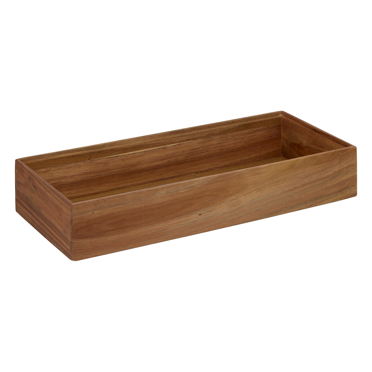 Organizador rectangular marr&oacute;n 7x38x15cm