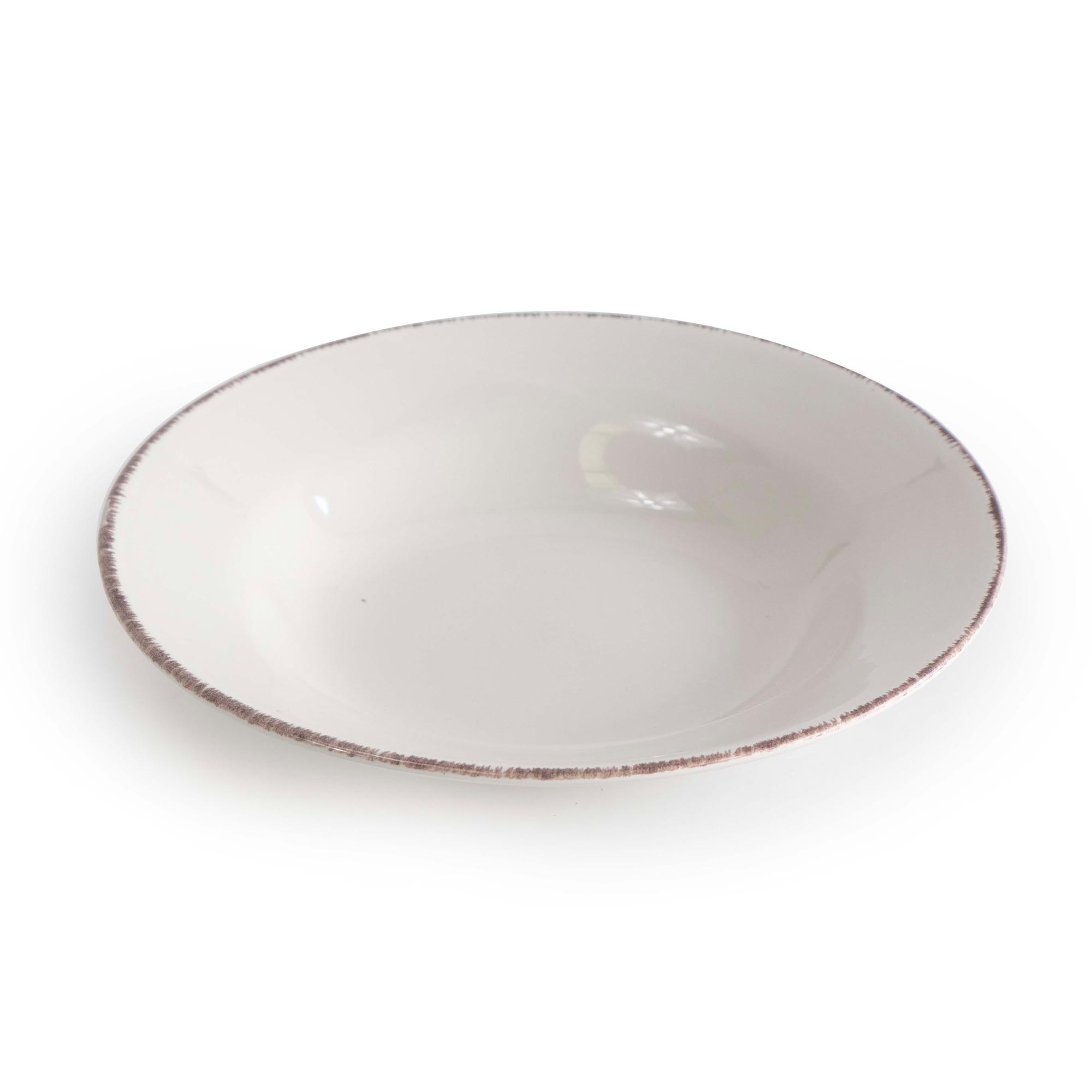 Plato Hondo Sauvage Blanco de Gres