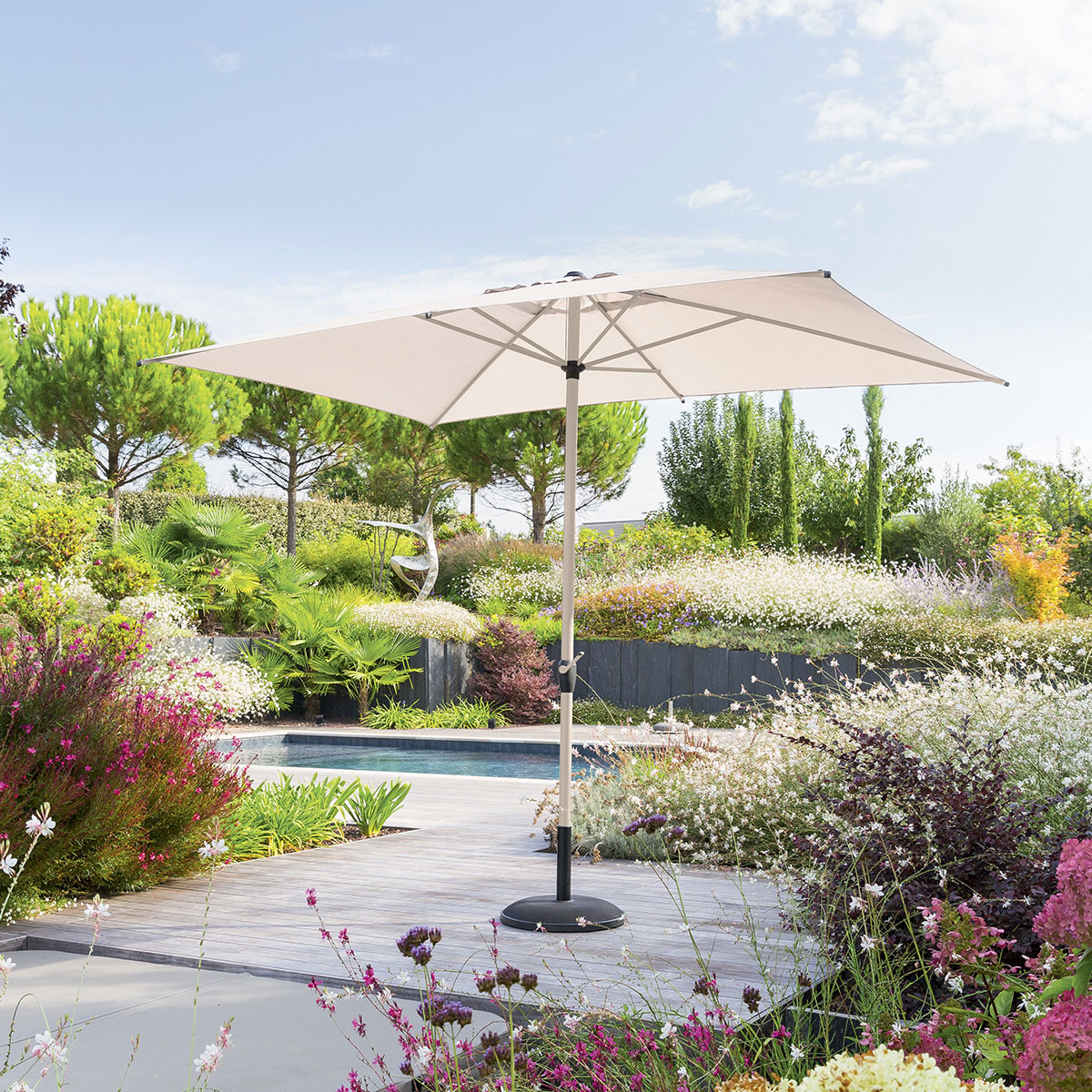 Parasol LOOMPA argile blé 2x3m