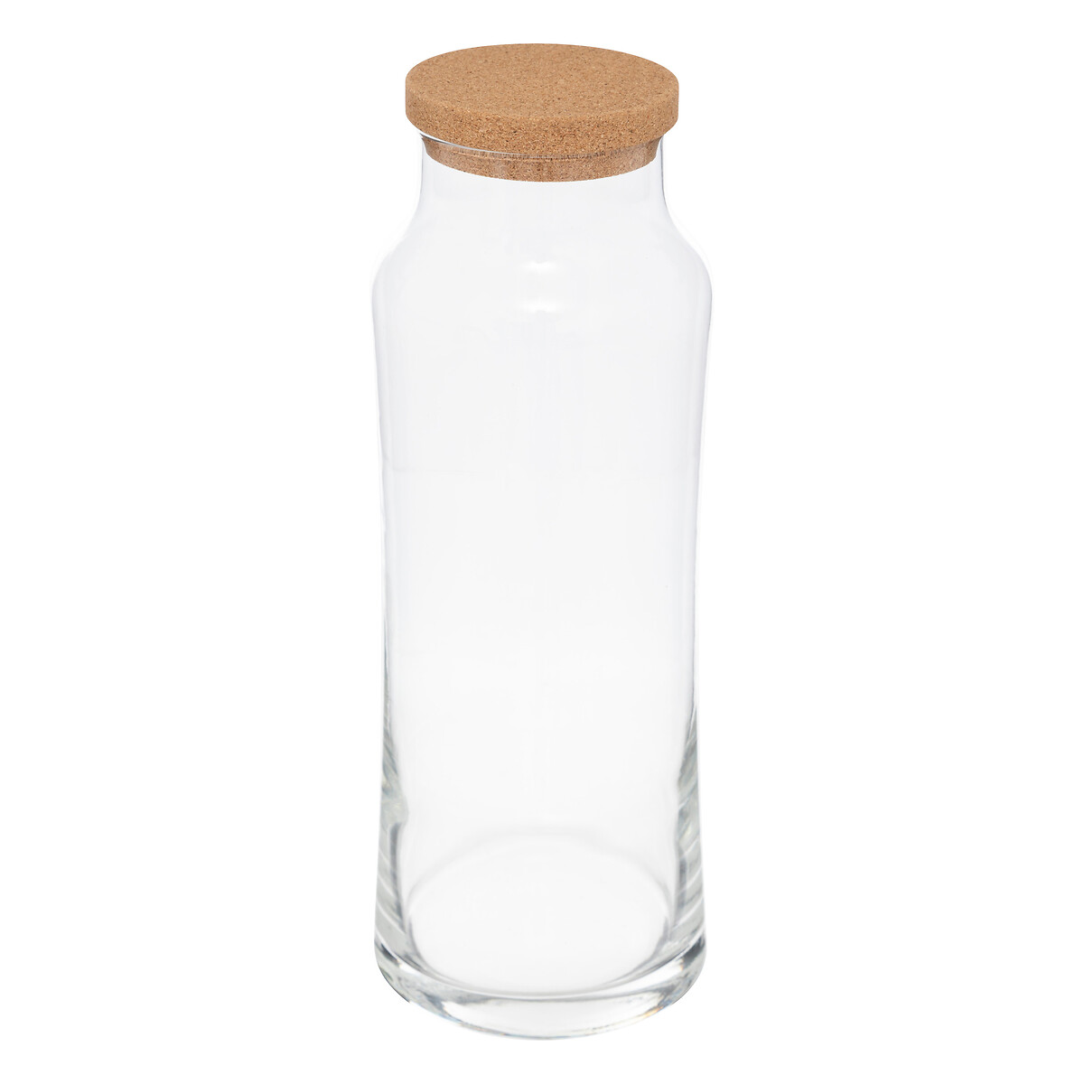 Jarra SLIM de vidrio con tapa de corcho 1l 