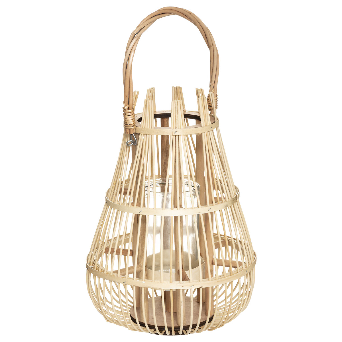 Farol De Rat&aacute;n Beige 37.5Cm