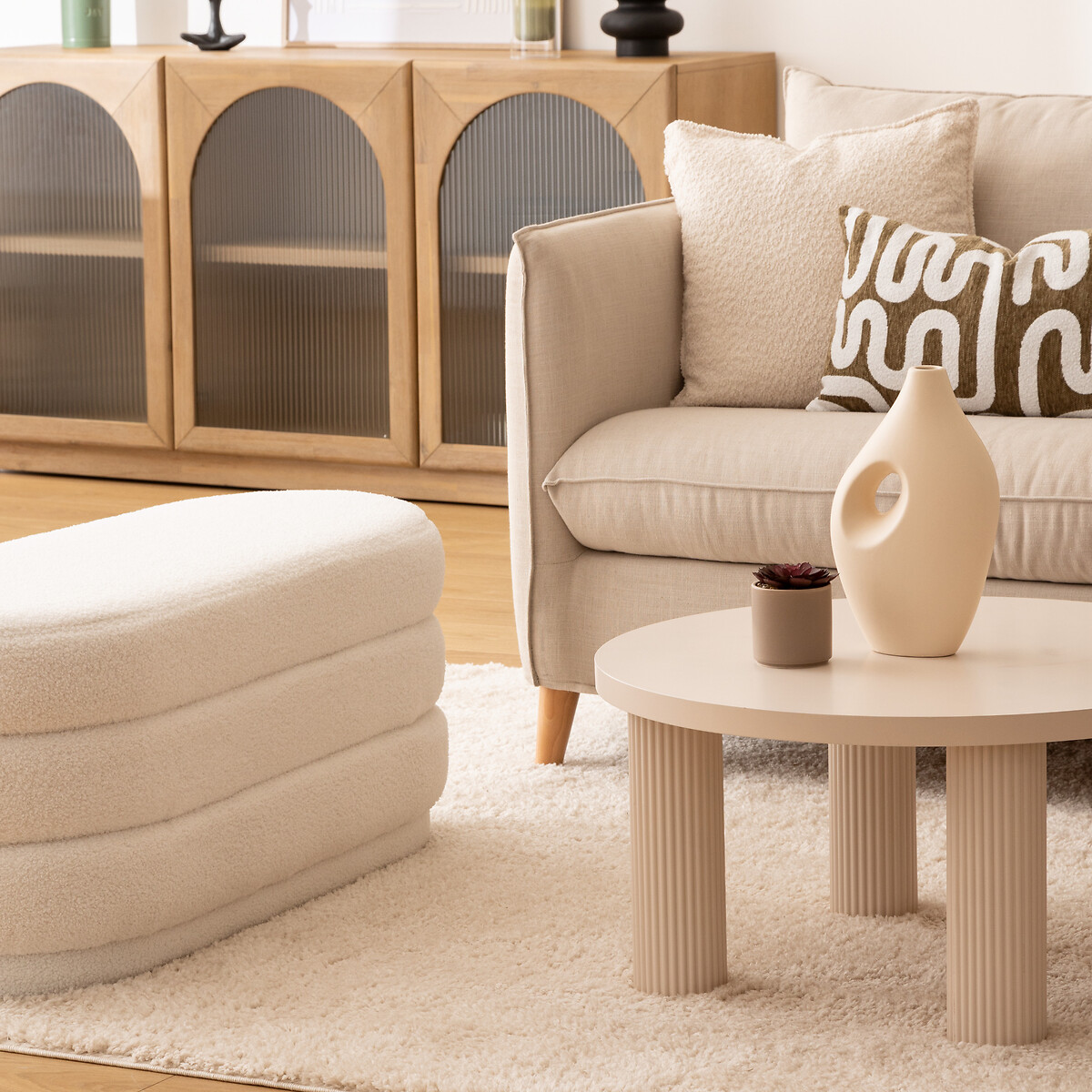 Cojín Bouclette Marfil 45x45cm