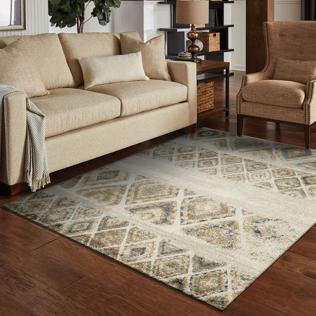 Alfombra Cuatro Beige 80x150Cm