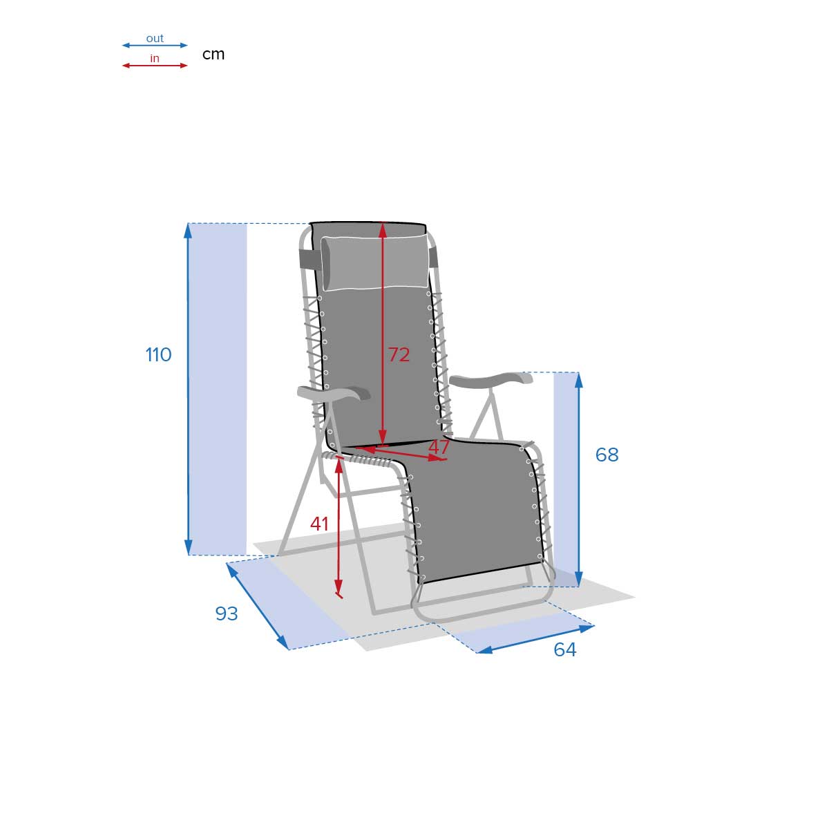 Silla relax SILOS gris pardo