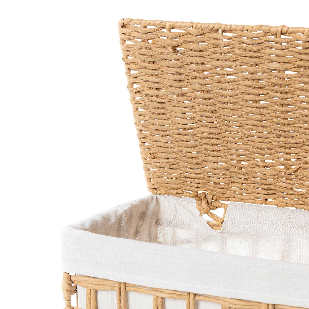 Cesta de ba&ntilde;o natural y lino 48cm