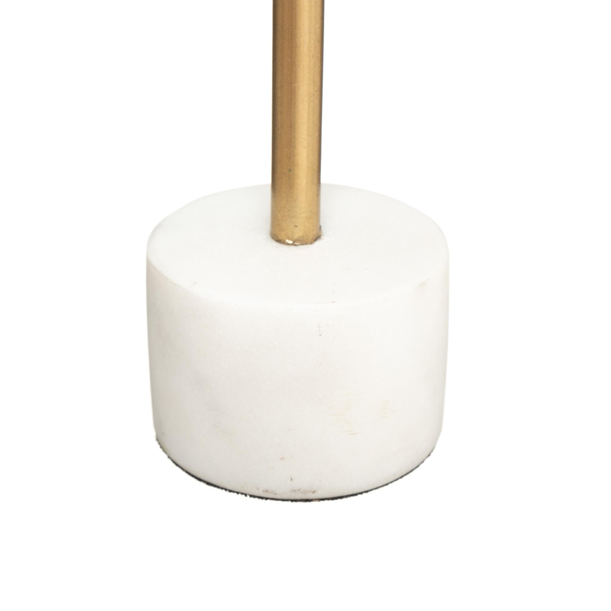 Candelabro Metal Dorado Base Mármol 27Cm