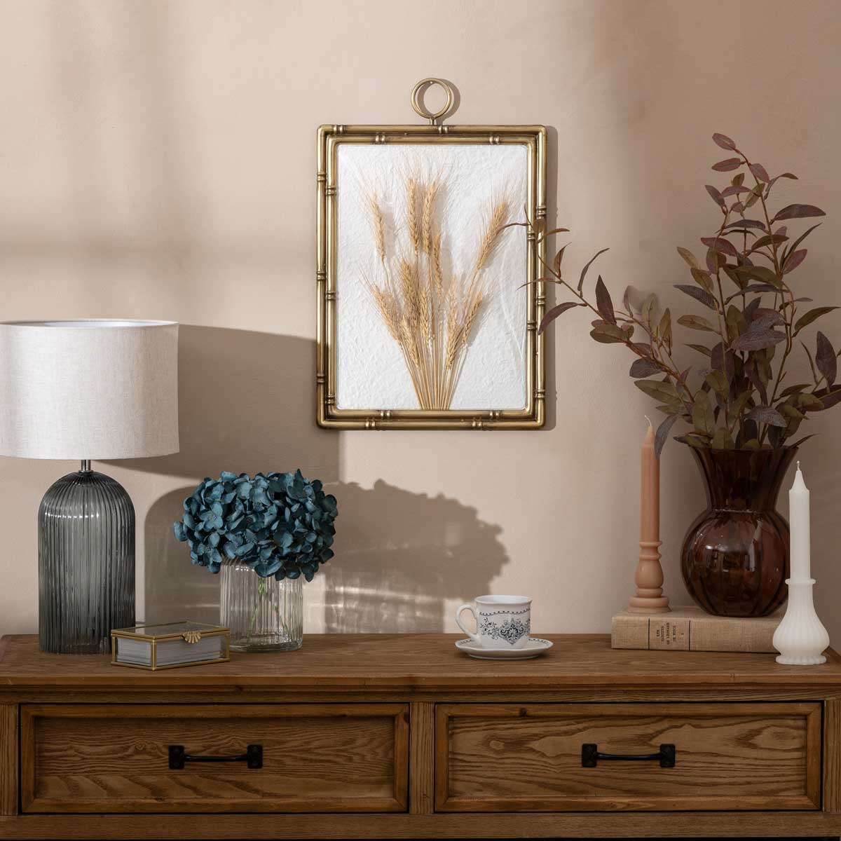 Cuadro Decorativo Jonas Trigo De Mdf Y Metal 47cm