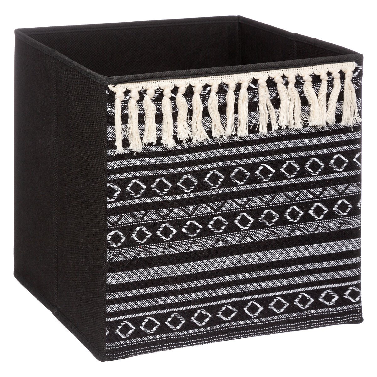Caja &Eacute;tnica Tnt Con Pompones 31x31Cm