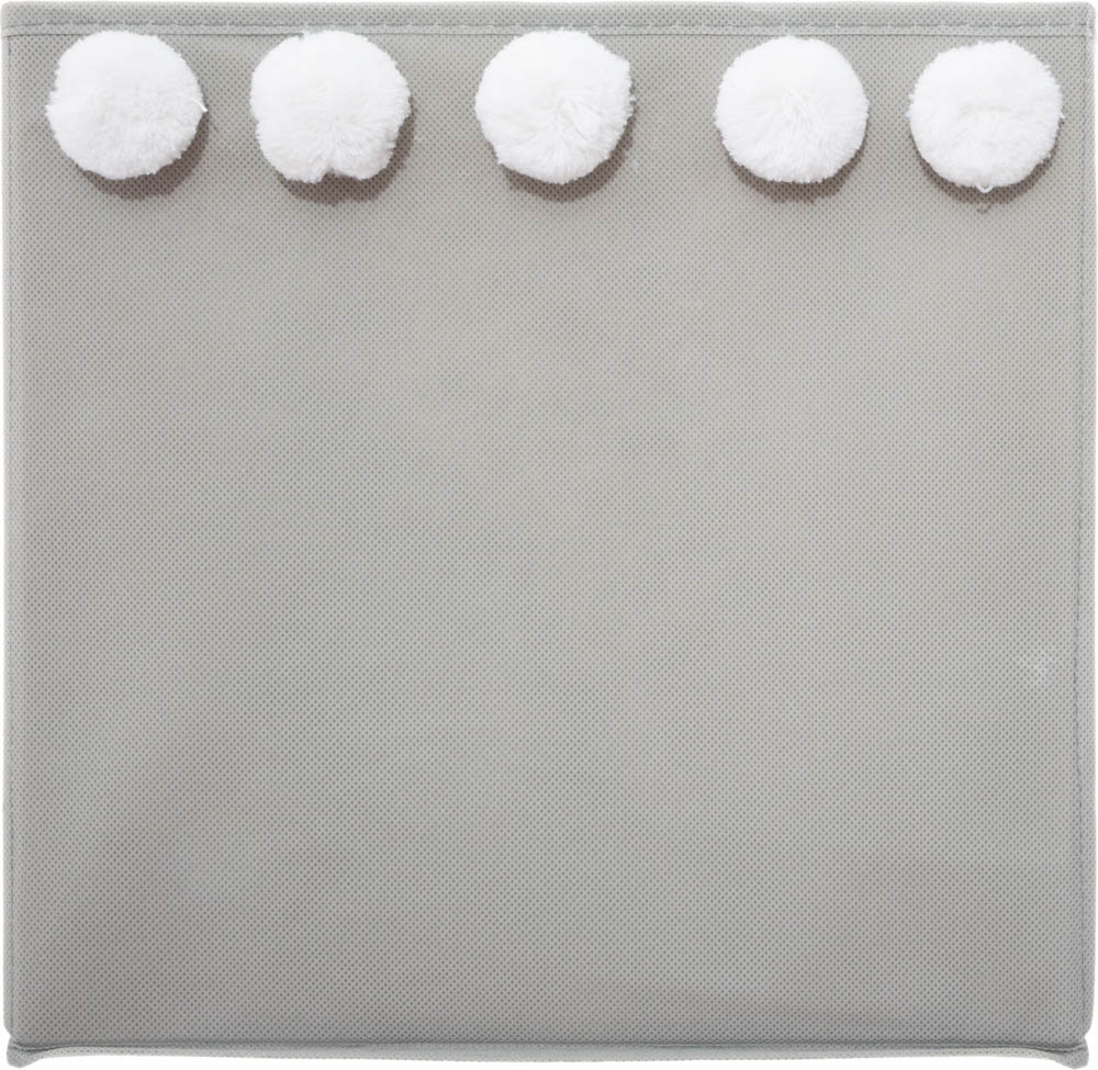 Caja Cubo Almacenaje Gris 29x29Cm