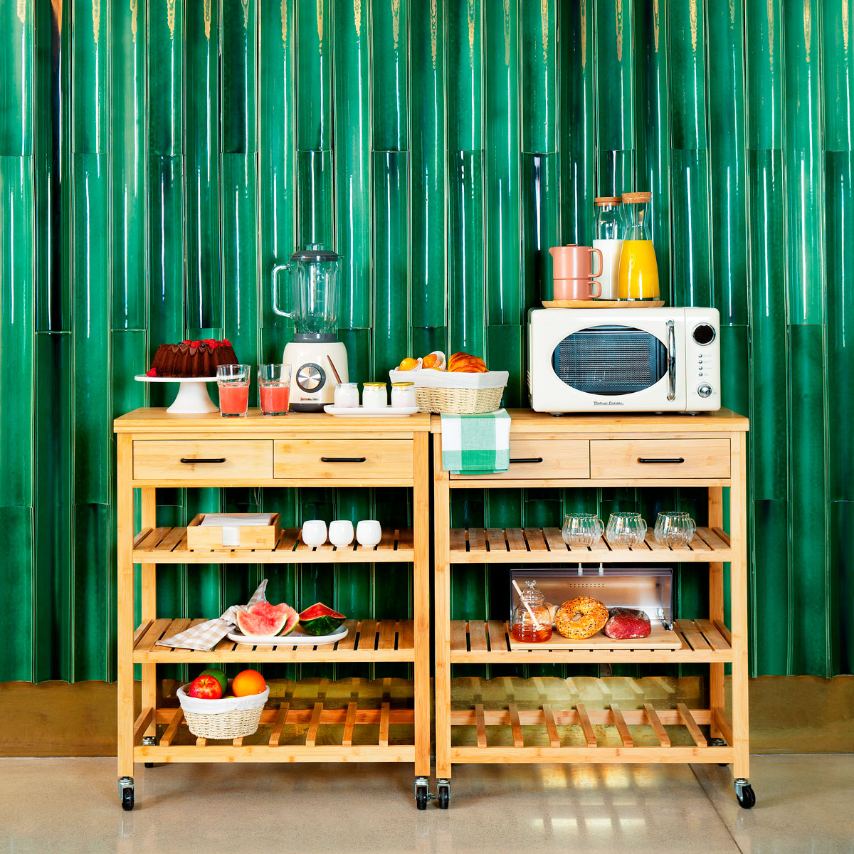 Microondas Vintage Cuisine Menta 700W