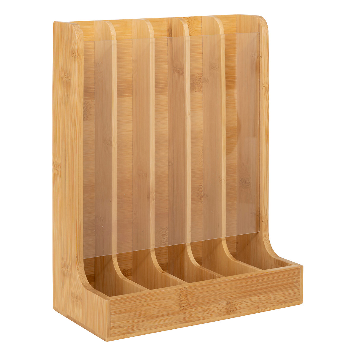 Soporte para 70 c&aacute;psulas de caf&eacute; beige de bamb&uacute; 