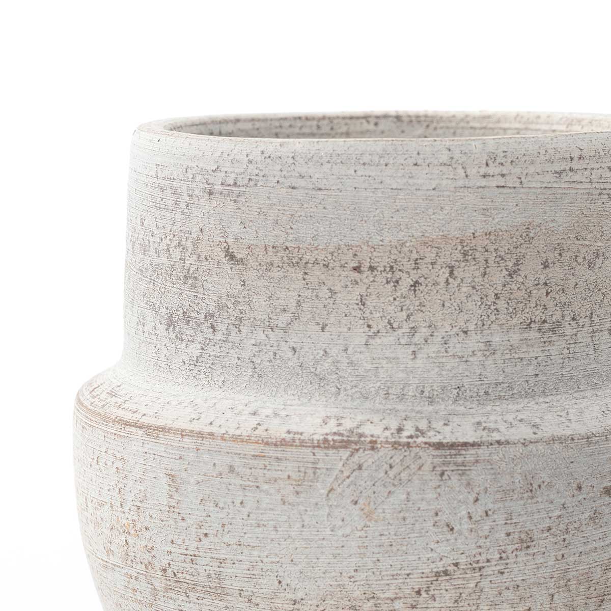 Jarrón SABRE gris de barro 12cm