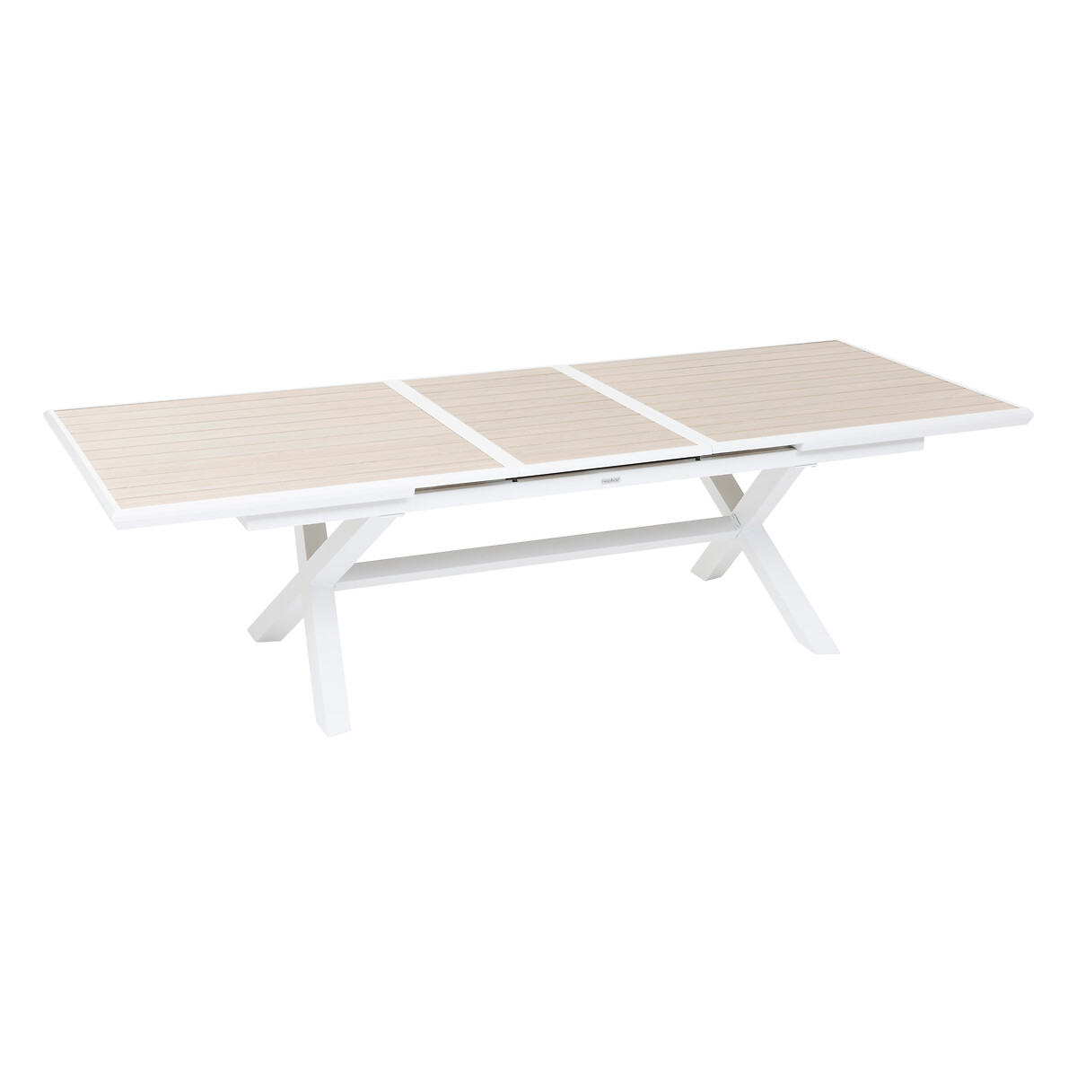 Mesa extensible AXIOME lino y blanco 220-279cm