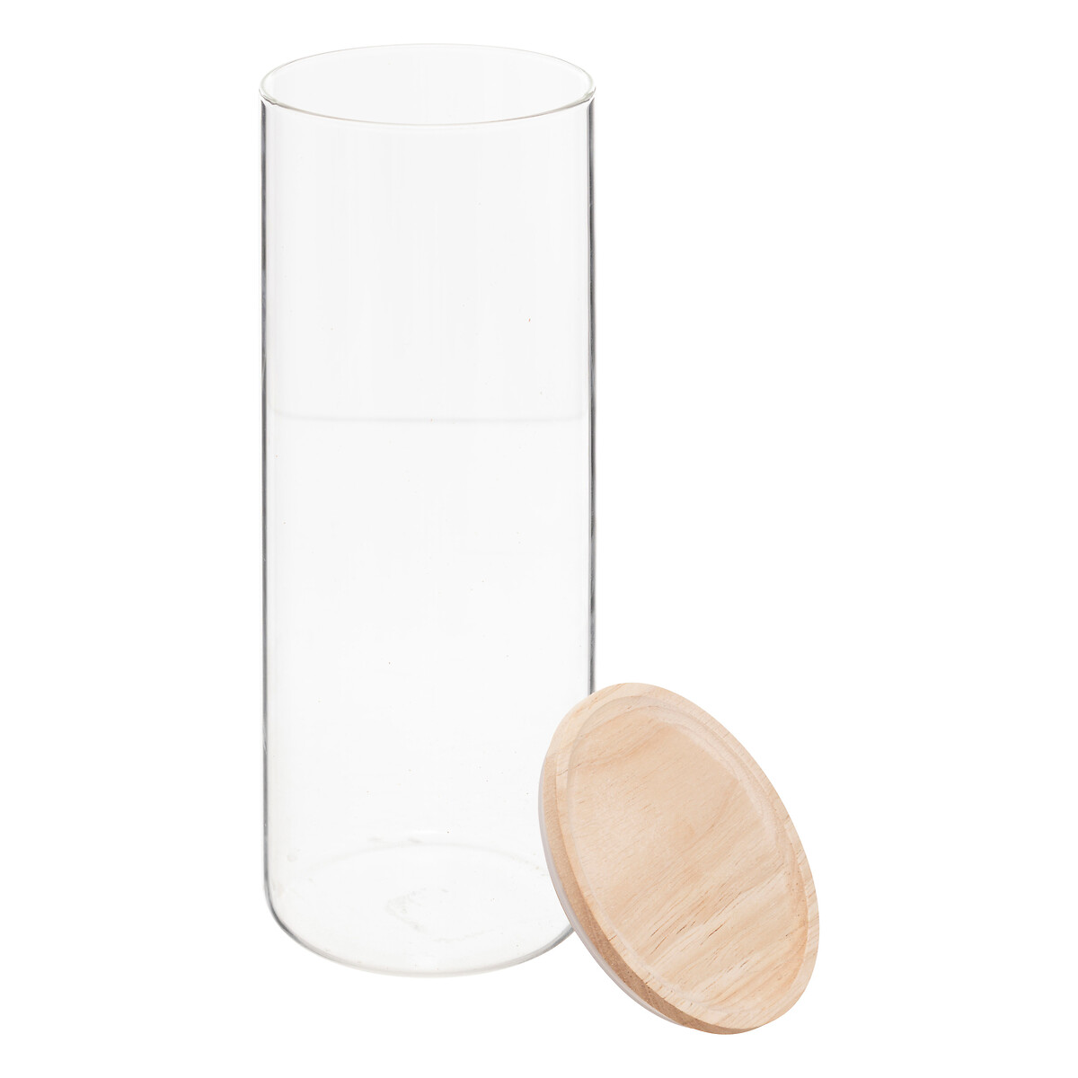Set 3 tarros de vidrio con tapa de madera